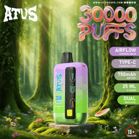 DE026 30000 Puffs Disposable Vape with LED display screen and adjustable airflow ATVS Vape