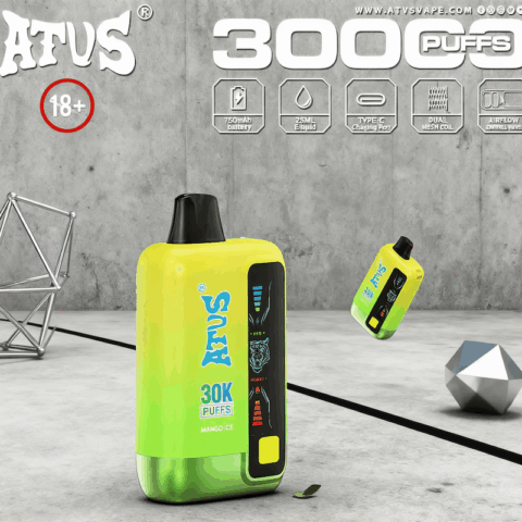 DE026 30000 Puffs Disposable Vape with LED display screen and adjustable airflow ATVS Vape