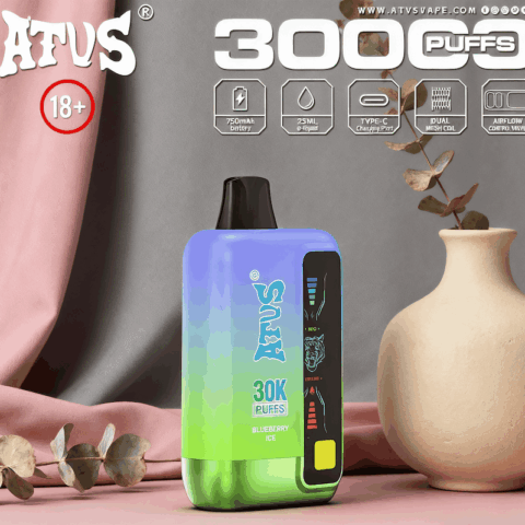 DE026 30000 Puffs Disposable Vape with LED display screen and adjustable airflow ATVS Vape
