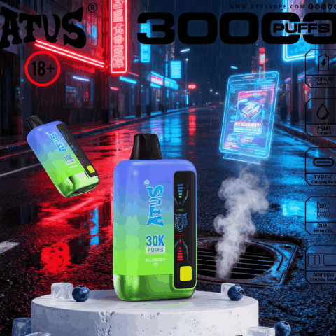 DE026 30000 Puffs Disposable Vape with LED display screen and adjustable airflow ATVS Vape