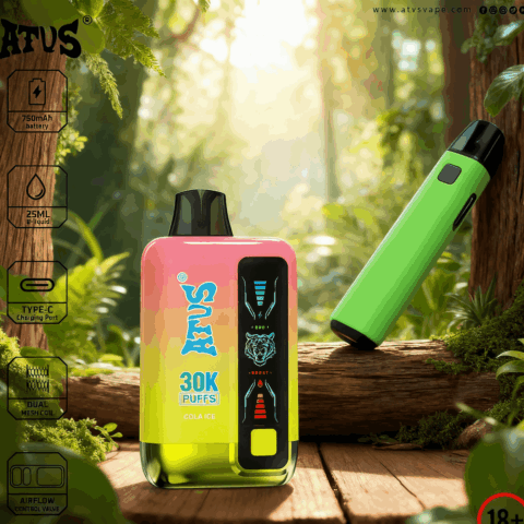 DE026 30000 Puffs Disposable Vape with LED display screen and adjustable airflow ATVS Vape