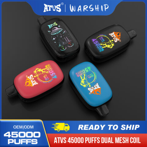 DE027 45000 Puffs Disposable Vape with Full screen rechargeable and adjustable airflow ATVS Vape