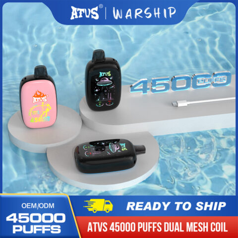 DE027 45000 Puffs Disposable Vape with Full screen rechargeable and adjustable airflow ATVS Vape