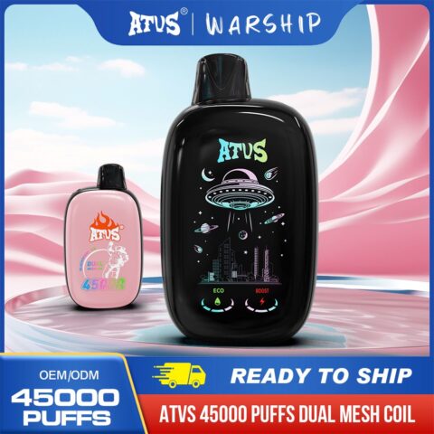 DE027 45000 Puffs Disposable Vape with Full screen rechargeable and adjustable airflow ATVS Vape