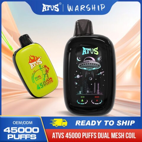 DE027 45000 Puffs Disposable Vape with Full screen rechargeable and adjustable airflow ATVS Vape