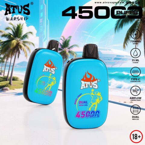 DE027 45000 Puffs Disposable Vape with Full screen rechargeable and adjustable airflow ATVS Vape