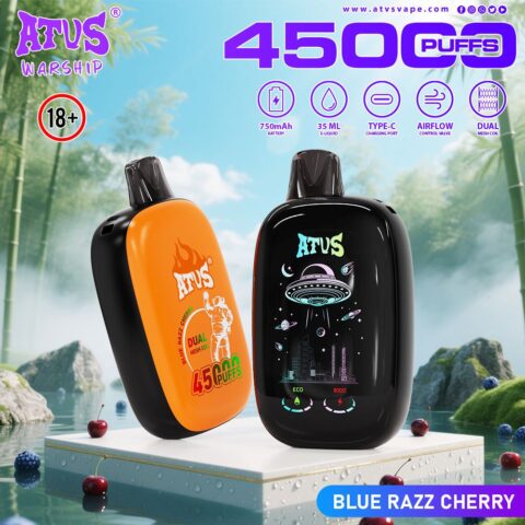 DE027 45000 Puffs Disposable Vape with Full screen rechargeable and adjustable airflow ATVS Vape