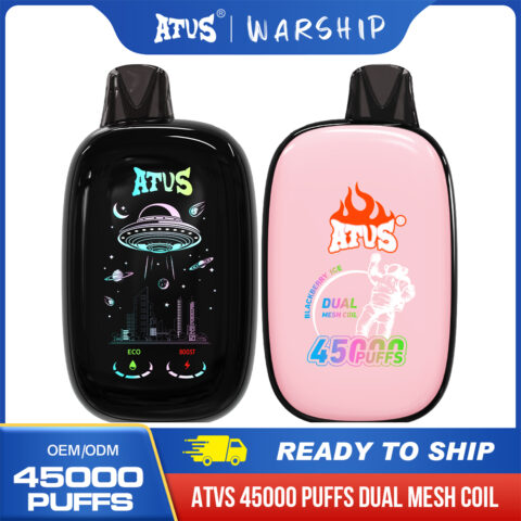 DE027 45000 Puffs Disposable Vape with Full screen rechargeable and adjustable airflow ATVS Vape