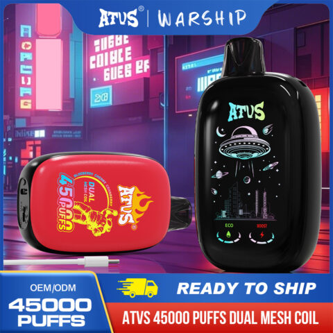 DE027 45000 Puffs Disposable Vape with Full screen rechargeable and adjustable airflow ATVS Vape