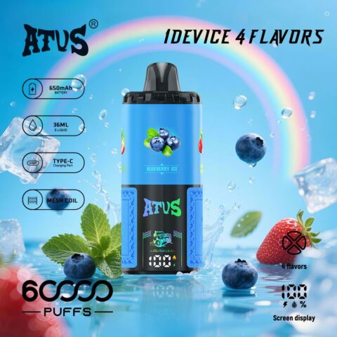 DE030 60000 Puffs Disposable Vape with Smart screen display and Quick charge adjustable flavor ATVS Vape
