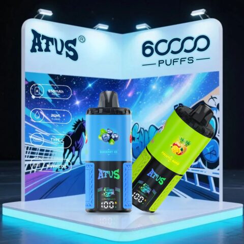 DE030 60000 Puffs Disposable Vape with Smart screen display and Quick charge adjustable flavor ATVS Vape