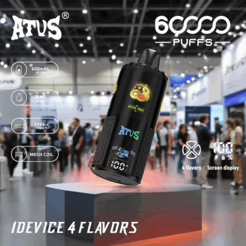 DE030 60000 Puffs Disposable Vape with Smart screen display and Quick charge adjustable flavor ATVS Vape