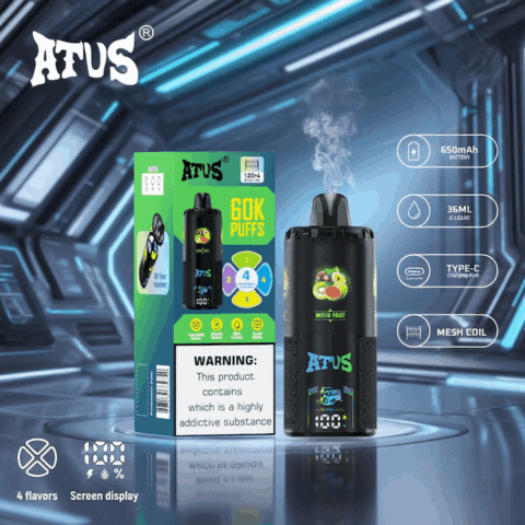 DE030 60000 Puffs Disposable Vape with Smart screen display and Quick charge adjustable flavor ATVS Vape