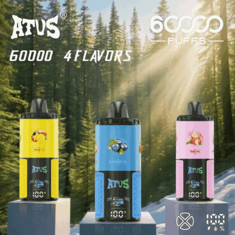 DE030 60000 Puffs Disposable Vape with Smart screen display and Quick charge adjustable flavor ATVS Vape