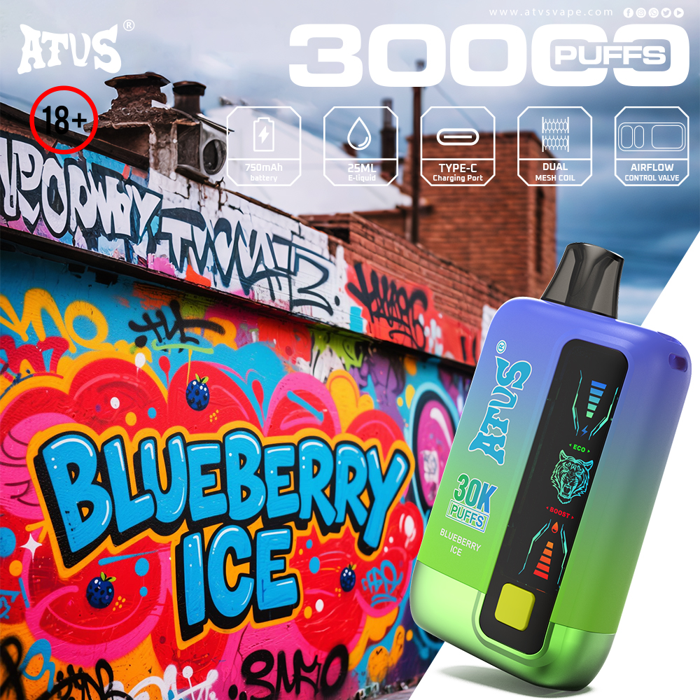 DE030 60000 Puffs Disposable Vape with Smart screen display and Quick charge adjustable flavor ATVS Vape