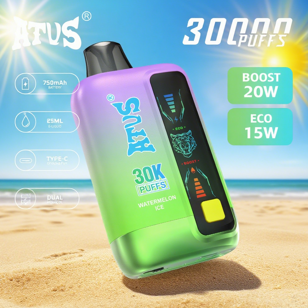 DE030 60000 Puffs Disposable Vape with Smart screen display and Quick charge adjustable flavor ATVS Vape