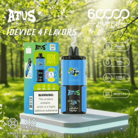 DE030 60000 Puffs Disposable Vape with Smart screen display and Quick charge adjustable flavor ATVS Vape