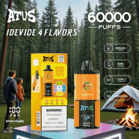 DE030 60000 Puffs Disposable Vape with Smart screen display and Quick charge adjustable flavor ATVS Vape