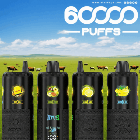 DE030 60000 Puffs Disposable Vape with Smart screen display and Quick charge adjustable flavor ATVS Vape