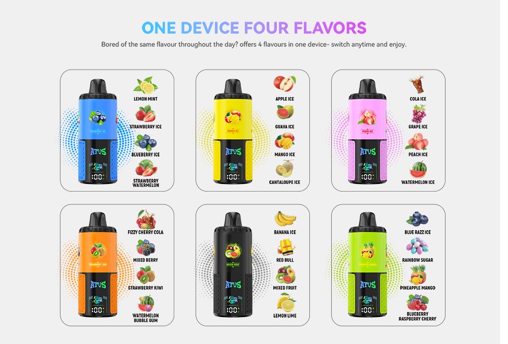 DE030 60000 Puffs Disposable Vape with Smart screen display and Quick charge adjustable flavor ATVS Vape