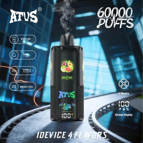 DE030 60000 Puffs Disposable Vape with Smart screen display and Quick charge adjustable flavor ATVS Vape