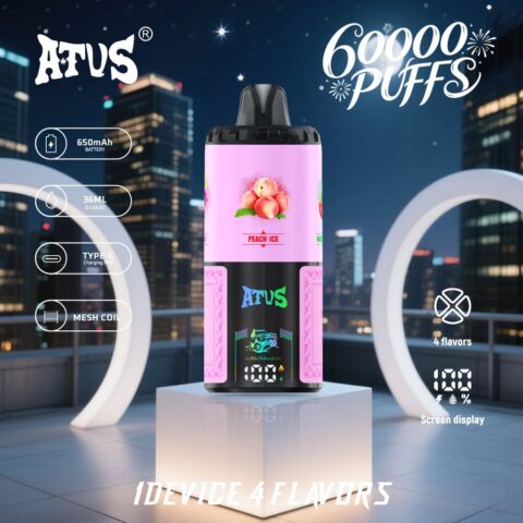 DE030 60000 Puffs Disposable Vape with Smart screen display and Quick charge adjustable flavor ATVS Vape