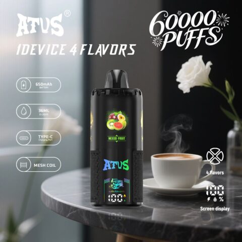 DE030 60000 Puffs Disposable Vape with Smart screen display and Quick charge adjustable flavor ATVS Vape