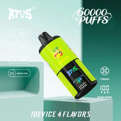 DE030 60000 Puffs Disposable Vape with Smart screen display and Quick charge adjustable flavor ATVS Vape