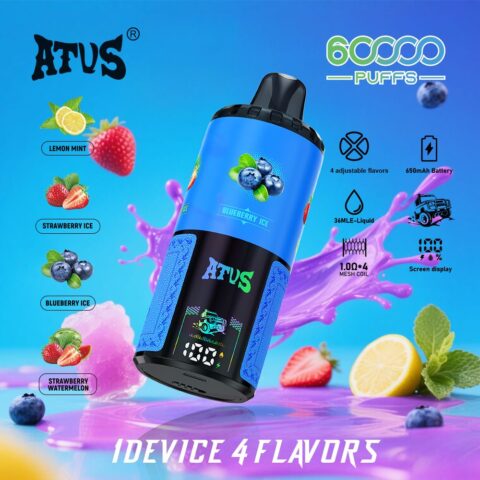 DE030 60000 Puffs Disposable Vape with Smart screen display and Quick charge adjustable flavor ATVS Vape