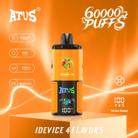 DE030 60000 Puffs Disposable Vape with Smart screen display and Quick charge adjustable flavor ATVS Vape