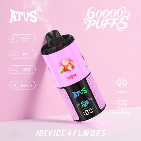 DE030 60000 Puffs Disposable Vape with Smart screen display and Quick charge adjustable flavor ATVS Vape