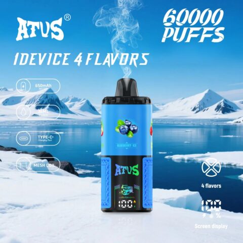 DE030 60000 Puffs Disposable Vape with Smart screen display and Quick charge adjustable flavor ATVS Vape