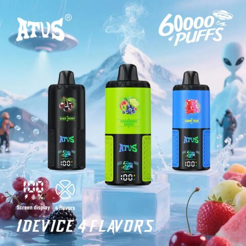 DE030 60000 Puffs Disposable Vape with Smart screen display and Quick charge adjustable flavor ATVS Vape