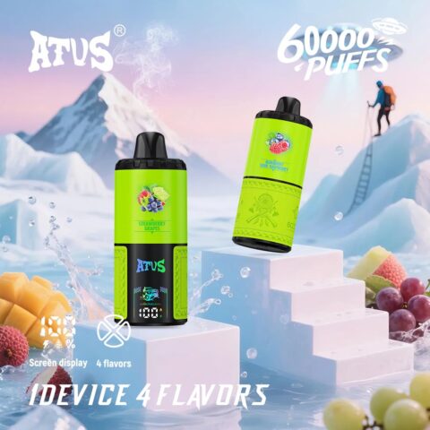 DE030 60000 Puffs Disposable Vape with Smart screen display and Quick charge adjustable flavor ATVS Vape