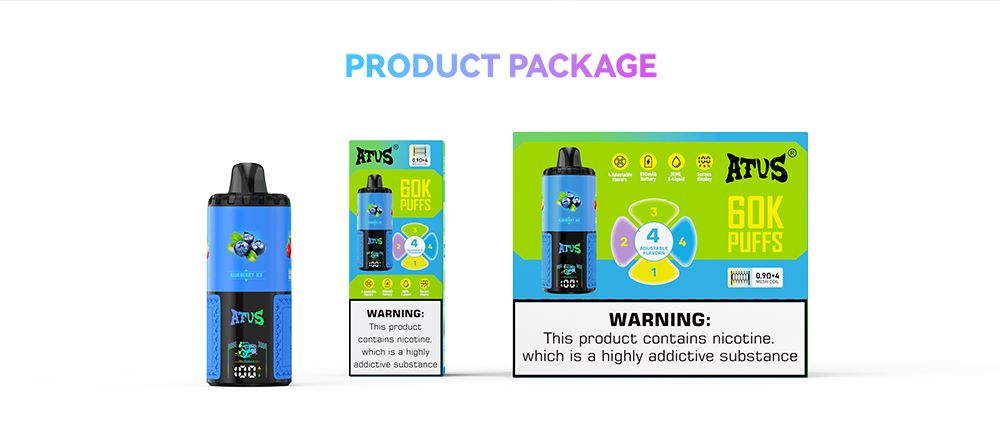 DE030 60000 Puffs Disposable Vape with Smart screen display and Quick charge adjustable flavor