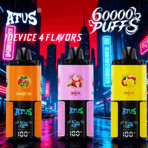 DE030 60000 Puffs Disposable Vape with Smart screen display and Quick charge adjustable flavor ATVS Vape