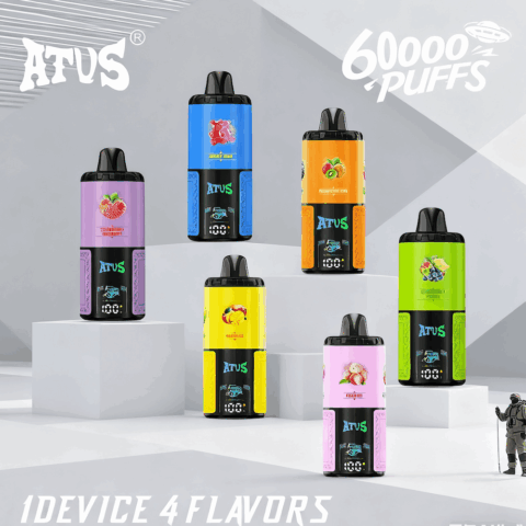 DE030 60000 Puffs Disposable Vape with Smart screen display and Quick charge adjustable flavor ATVS Vape